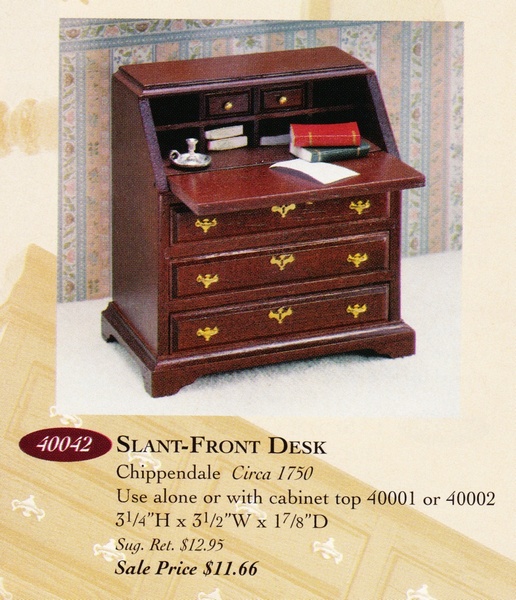 Catalog image of Chippendale Slant Front Desk